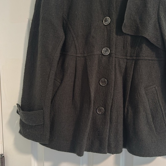 Sandro Wool Peplum Military Jacket Size Small Petite - Picture 6 of 12